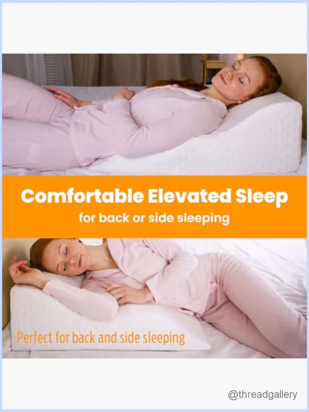 Memory Foam Wedge Pillow for Acid Reflux & Snoring Relief